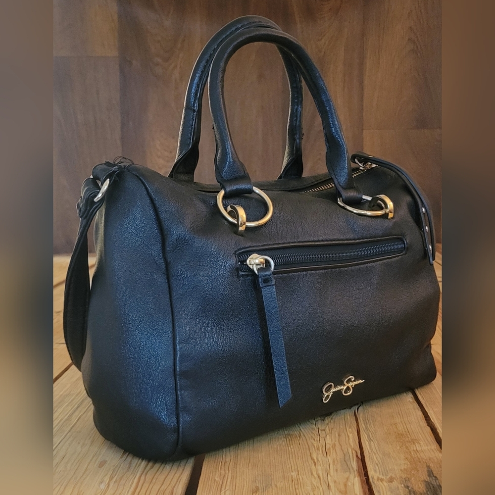 Jessica Simpson Serena Studded Satchel in Meterorite